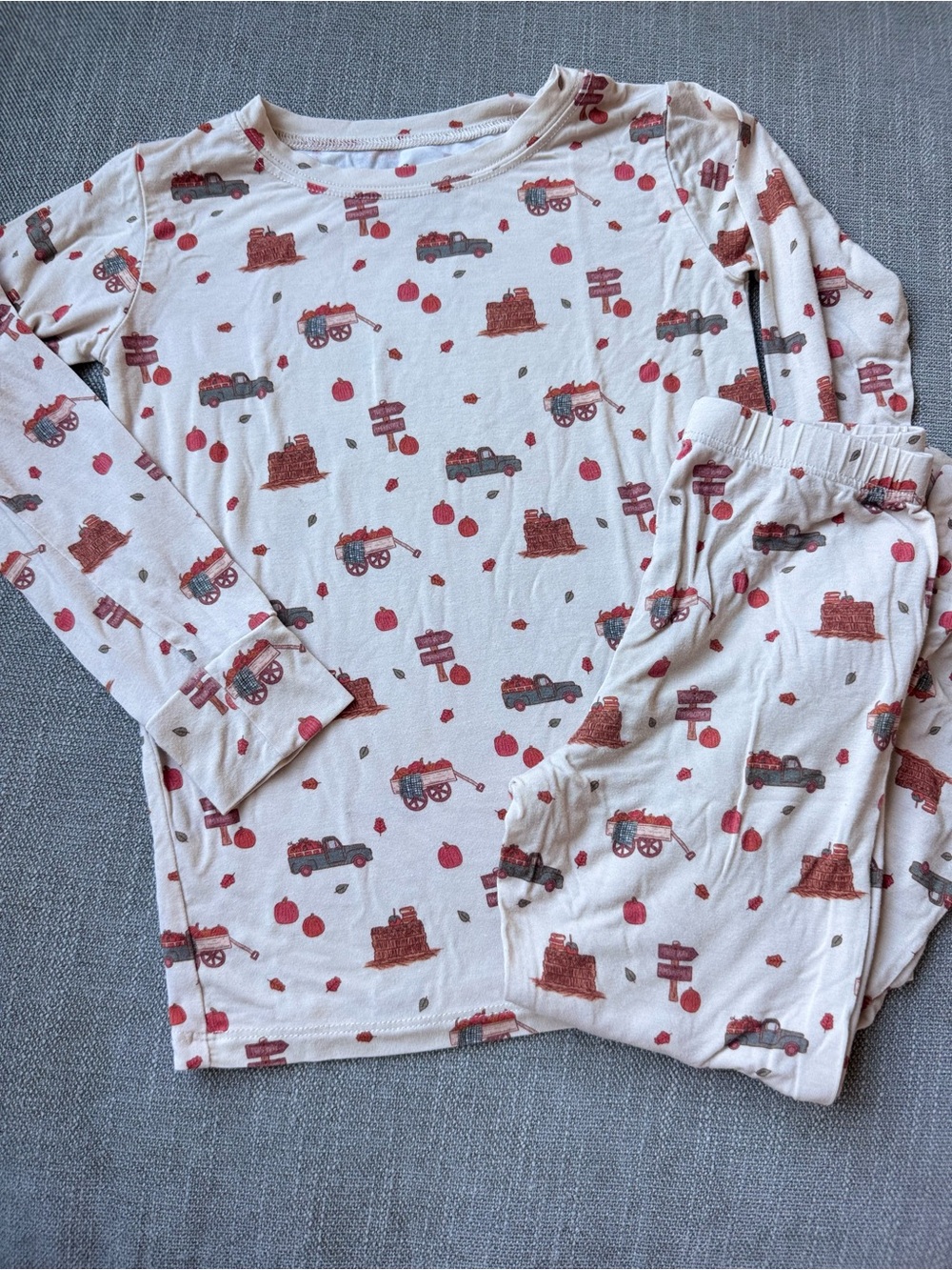 In My Jammers Kids Pajama Set with Harvest Print